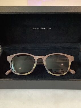 Linda Farrow/3.1 Phillip Lim Collaboration Wood-Grain Sunglasses, Brand New